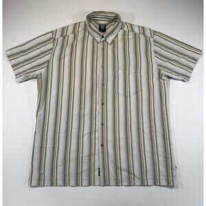 KÜHL XL Short Sleeve Button Up Shirt Striped Outdoor Casual Hiking
